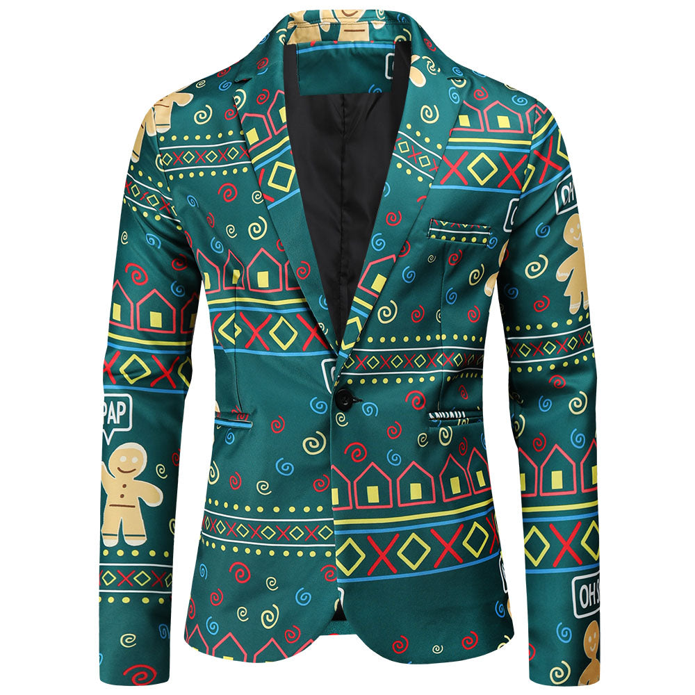 Men's Vintage Print Suit #2TZ52 - Suits | Multicolour / M
