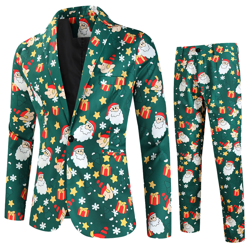 Men's Christmas Printed Suit #2TZ637 - Suits | Multicolour / M