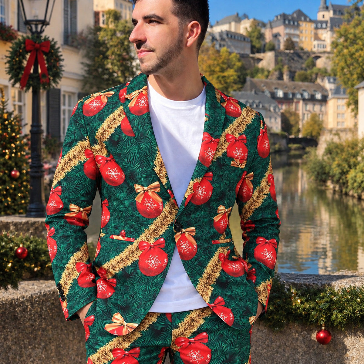 Herrenanzug mit Marmordruck – Kühnes modernes Statement-Outfit