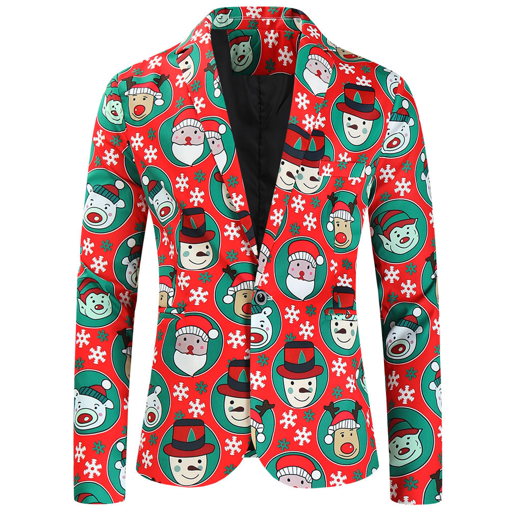 Men's Christmas Printed Suit #2TZ638 - Suits | Multicolour / M