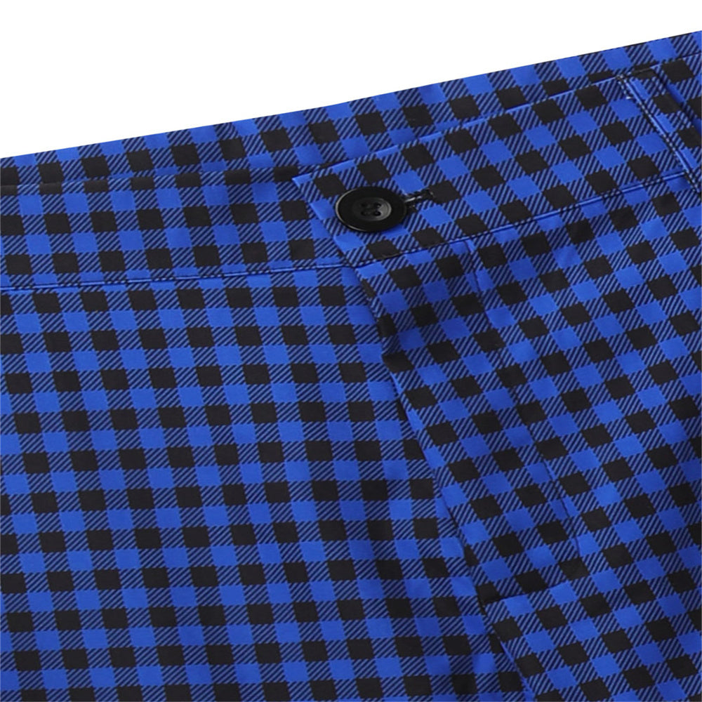 Men's Classic Plaid Pants #XK6032 - Pants | Royal Blue / S