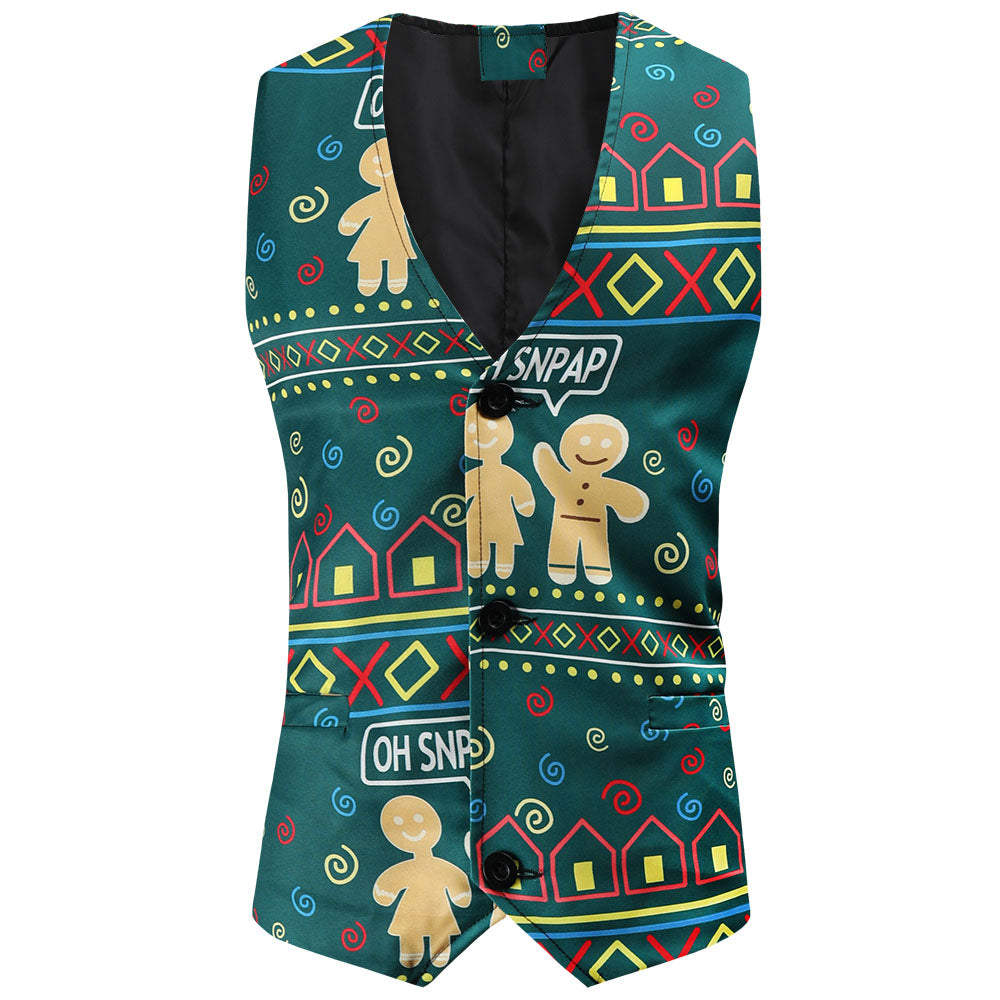 Men's Vintage Three Piece Suit #3TZMK52 - Suits | Multicolour / M