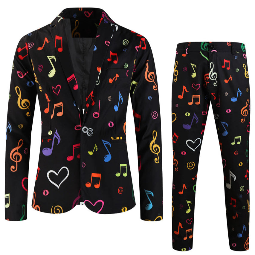 Men's Colorful Printed Suit #2TZ-XX1135 - Suits | Multicolour / M