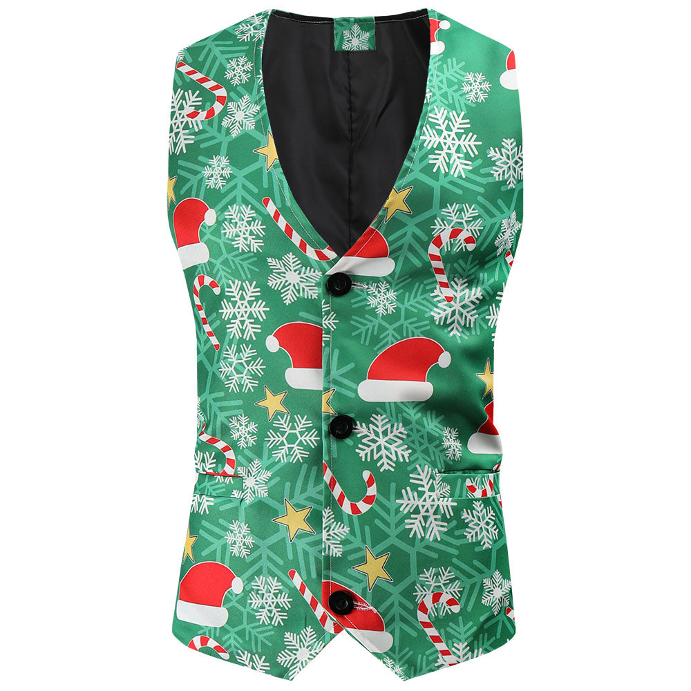 Men's Christmas Three Piece Suit #3TZMK53 - Suits | Multicolour / M