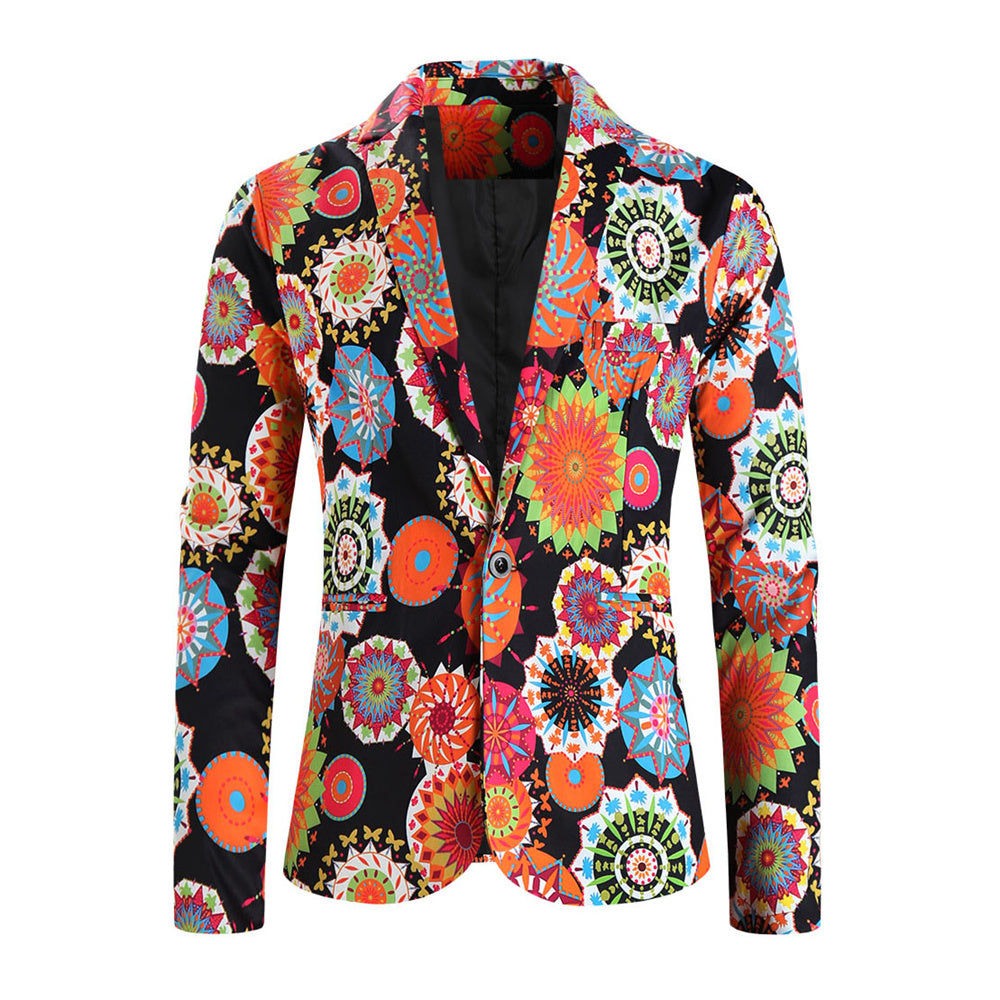 Men’s Colorful Floral Blazer #X1211 - Blazers | Multicolour / M