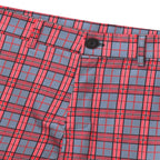 Men's Elegant Plaid Pants #XK6031 - Pants | Burgundy / S