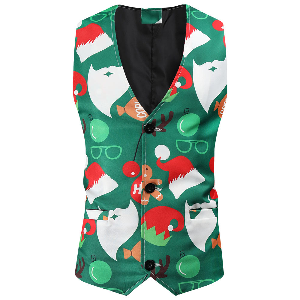 Men's Christmas Three Piece Suit #3TZMK50 - Suits | Multicolour / M