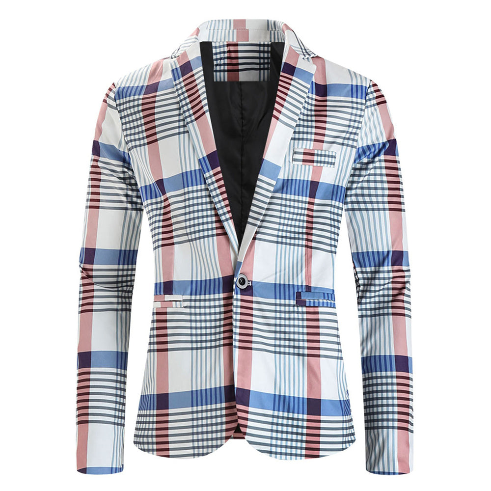 Men's Plaid Check Suit #2TZ6023 - Suits | Multicolour / M