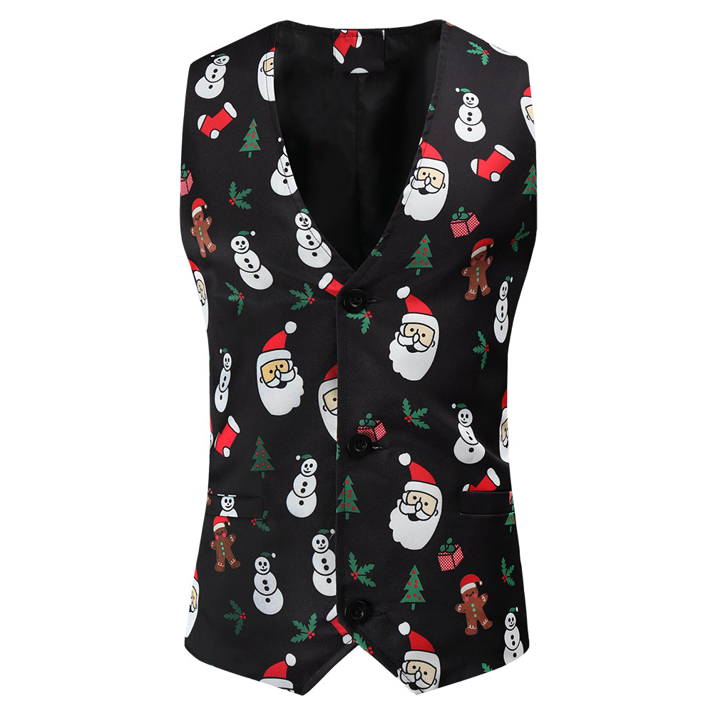 Men's Printed Three Piece Suit #3TZMK46 - Suits | Multicolour / M