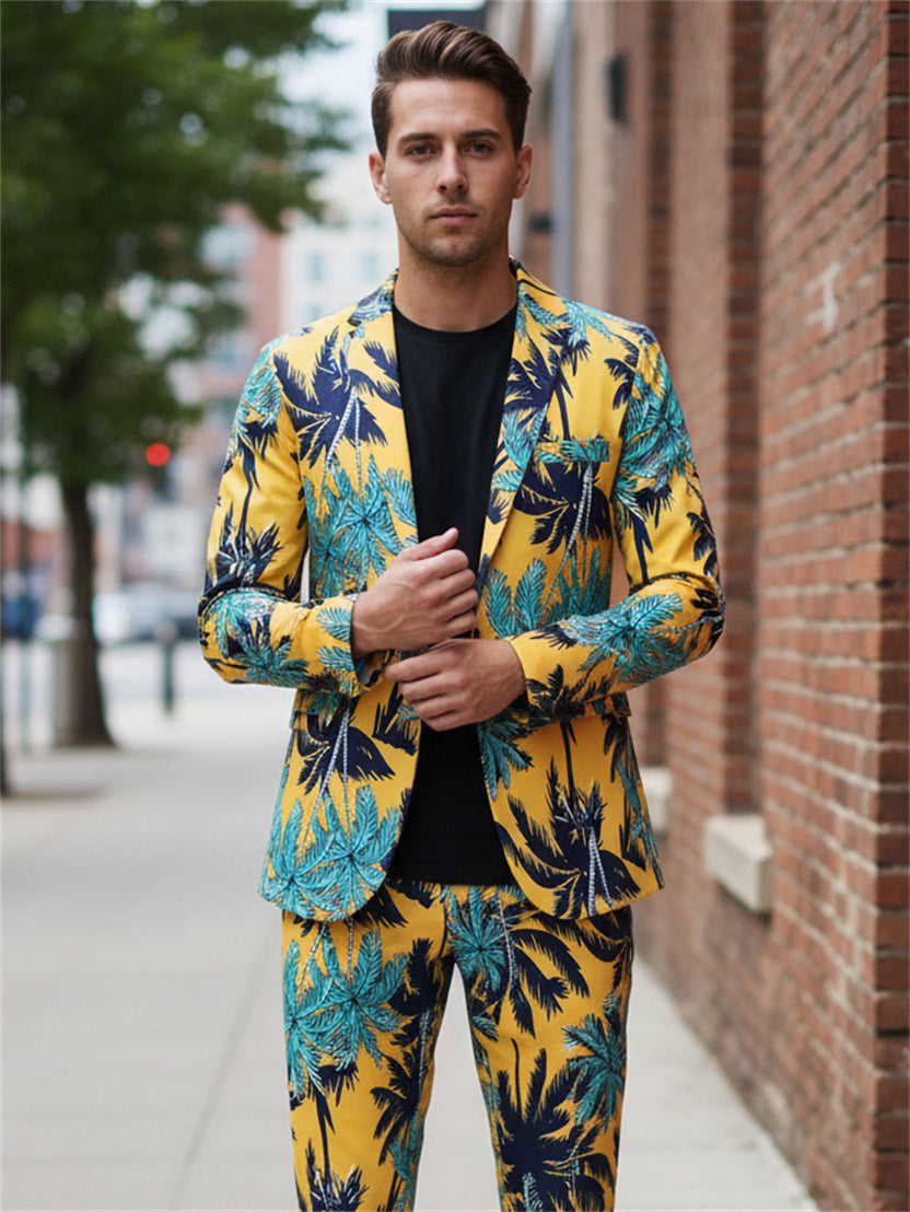 Golden Palm Suit Set