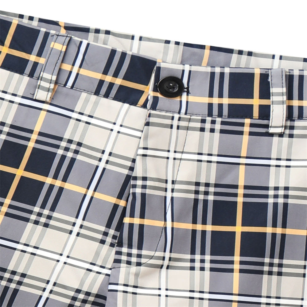 Men's Classic Plaid Pants #XK6028 - Pants | Black / S