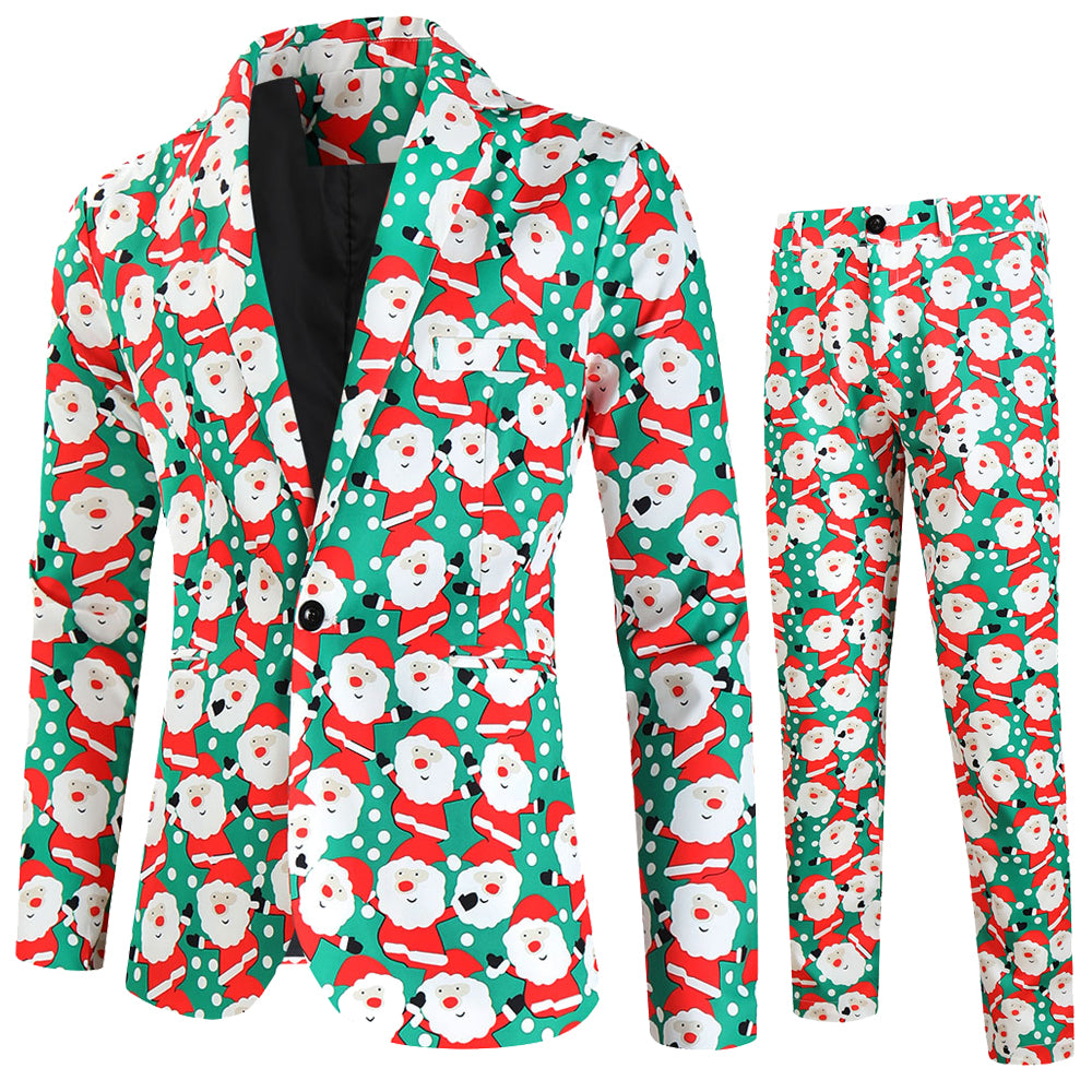 Men's Christmas Printed Suit #2TZ632 - Suits | Multicolour / M