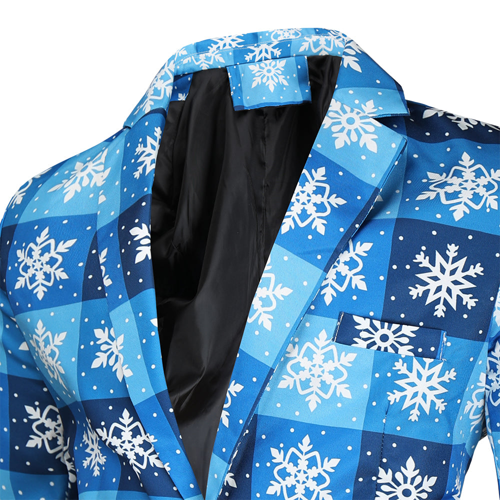 Men's Snowflake Plaid Suit #2TZ42 - Suits | Multicolour / M