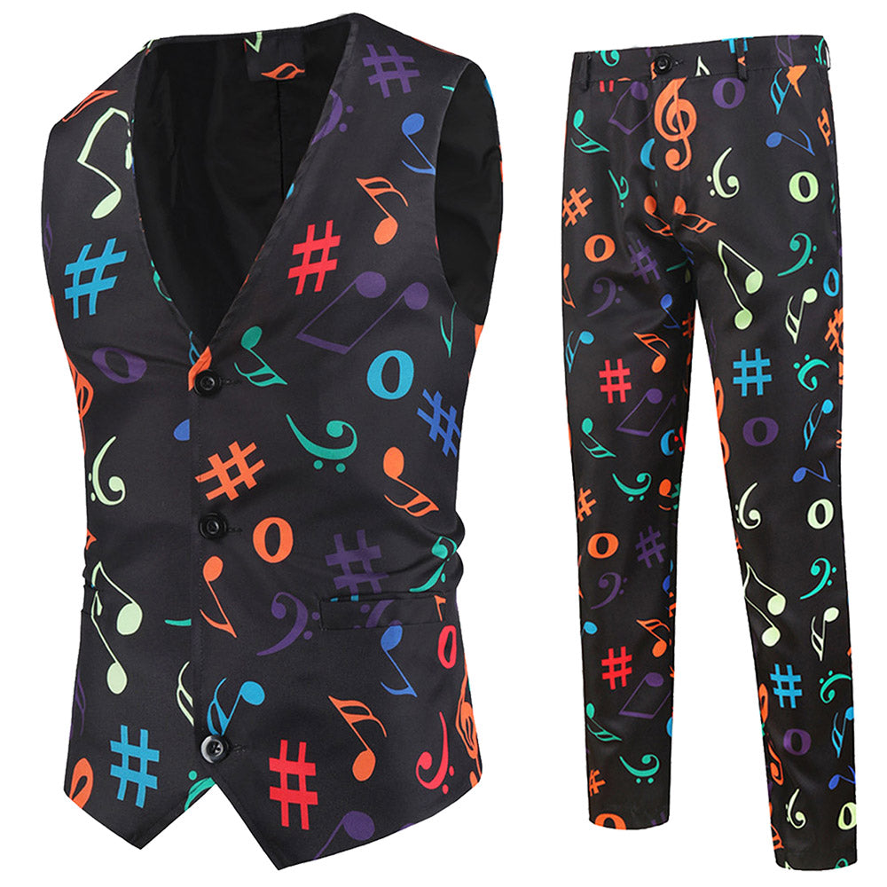 Men's Black Casual Vest Suit - Vests | Black / M