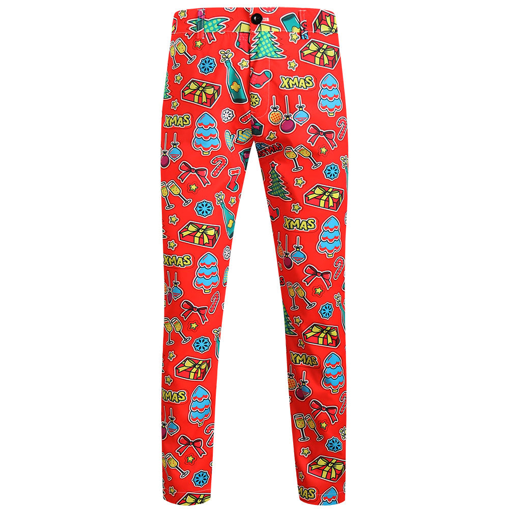Men's Stylish Christmas Print Suit #2TZ636 - Suits | Multicolour / M