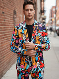 Herrenanzug mit Graffiti-Print – Ausgefallenes Streetwear-Statement