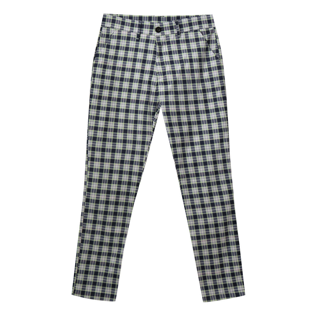 Men's Tailored Check Pants #XK6024 - Pants | Black / S