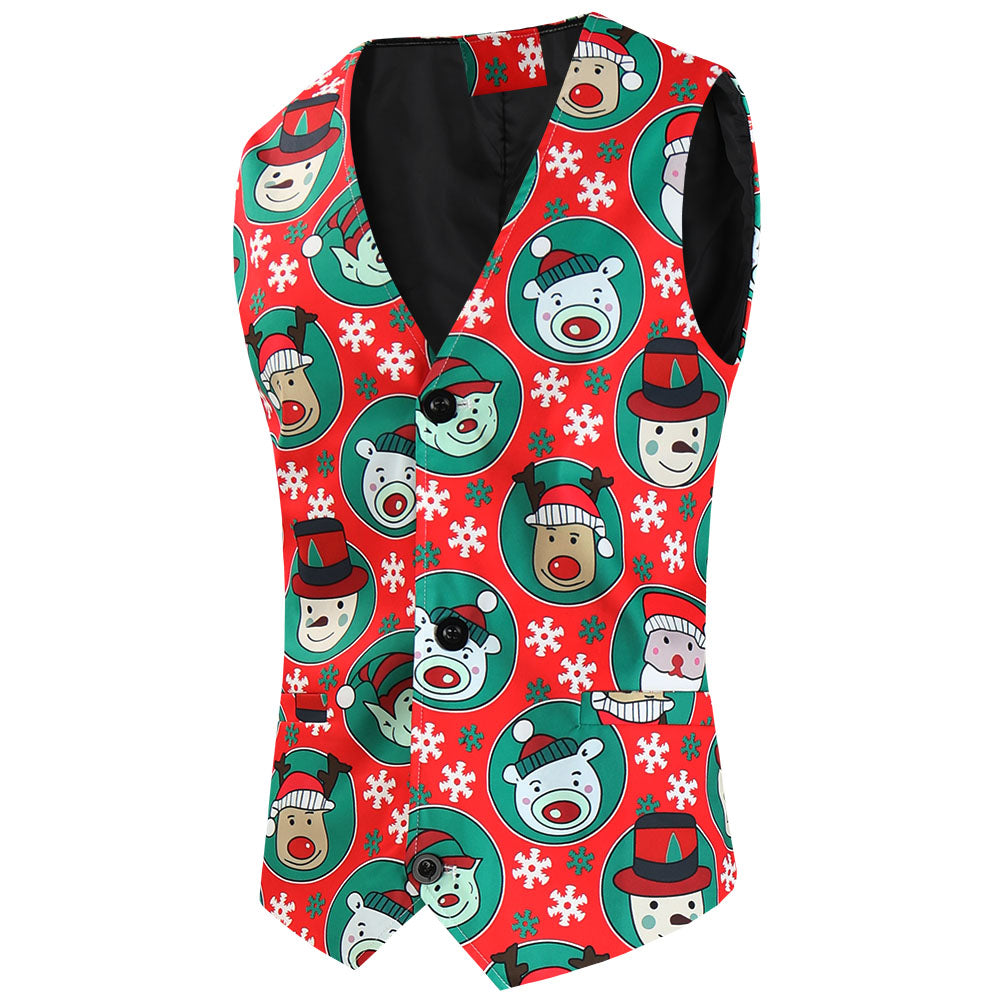 Men's Christmas Three-Piece Suit #3TZMK638 - Suits | Multicolour / M