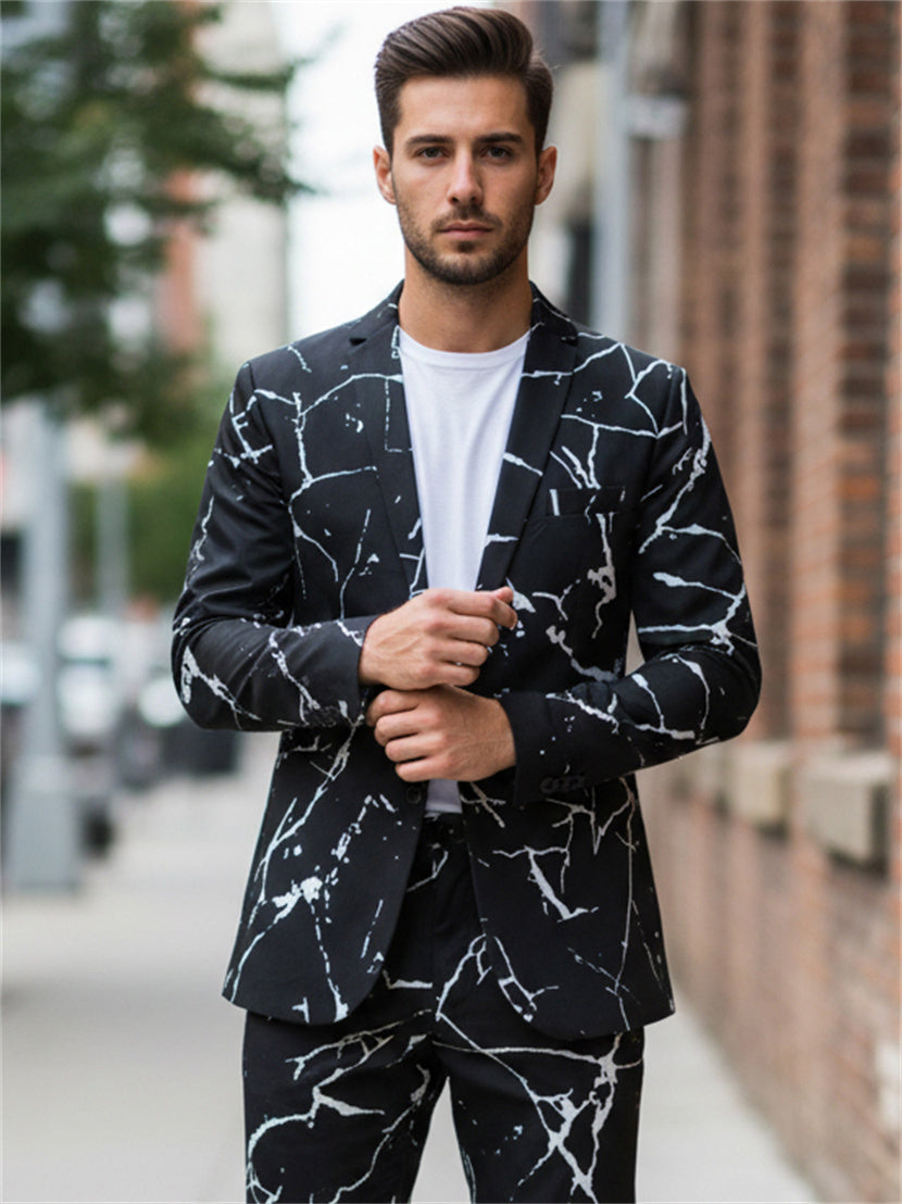 Black Marble Suit Set