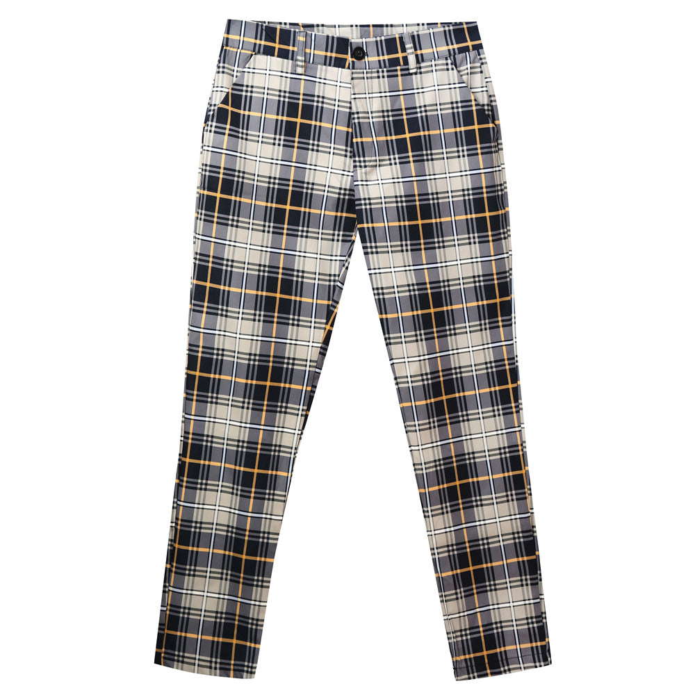 Men's Classic Plaid Pants #XK6028 - Pants | Black / S