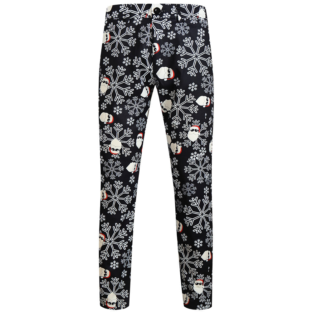 Men's Christmas Printed Suit #2TZ642 - Suits | Black / M