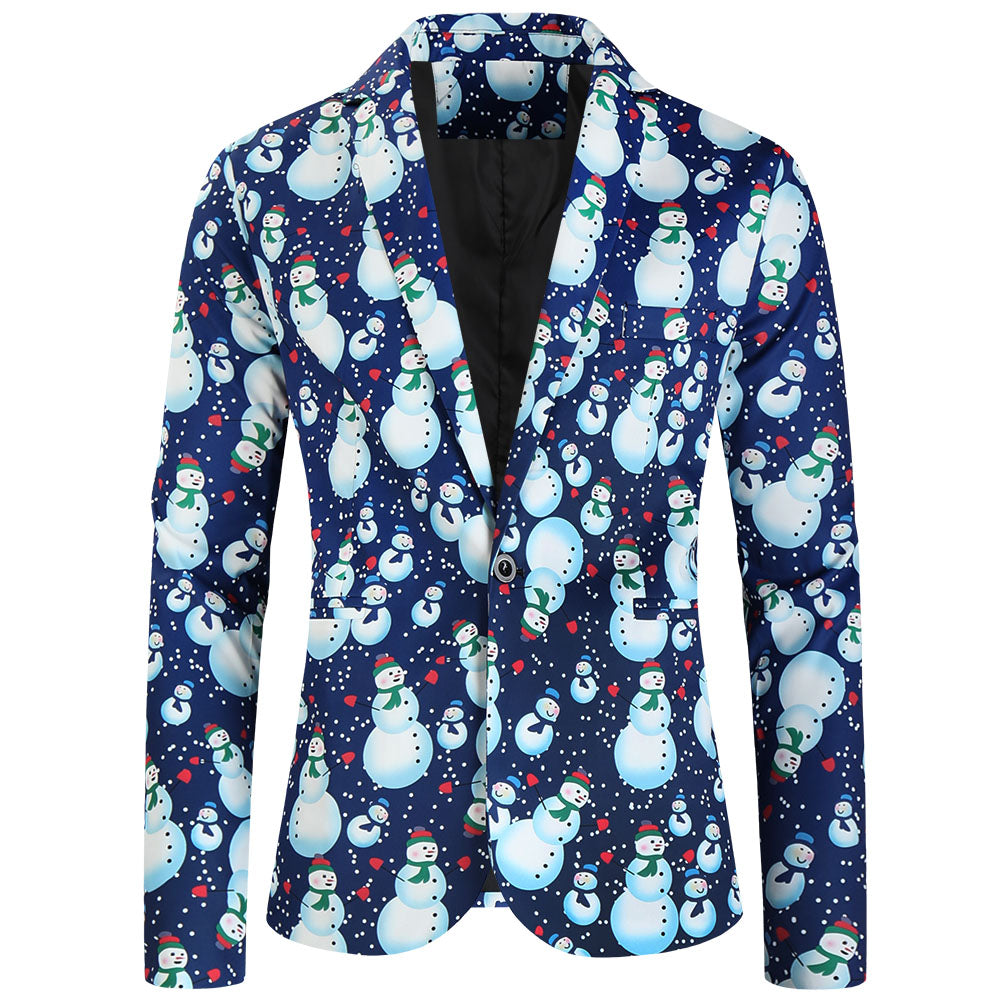 Men's Christmas Snowman Suit #2TZ645 - Suits | Blue / M