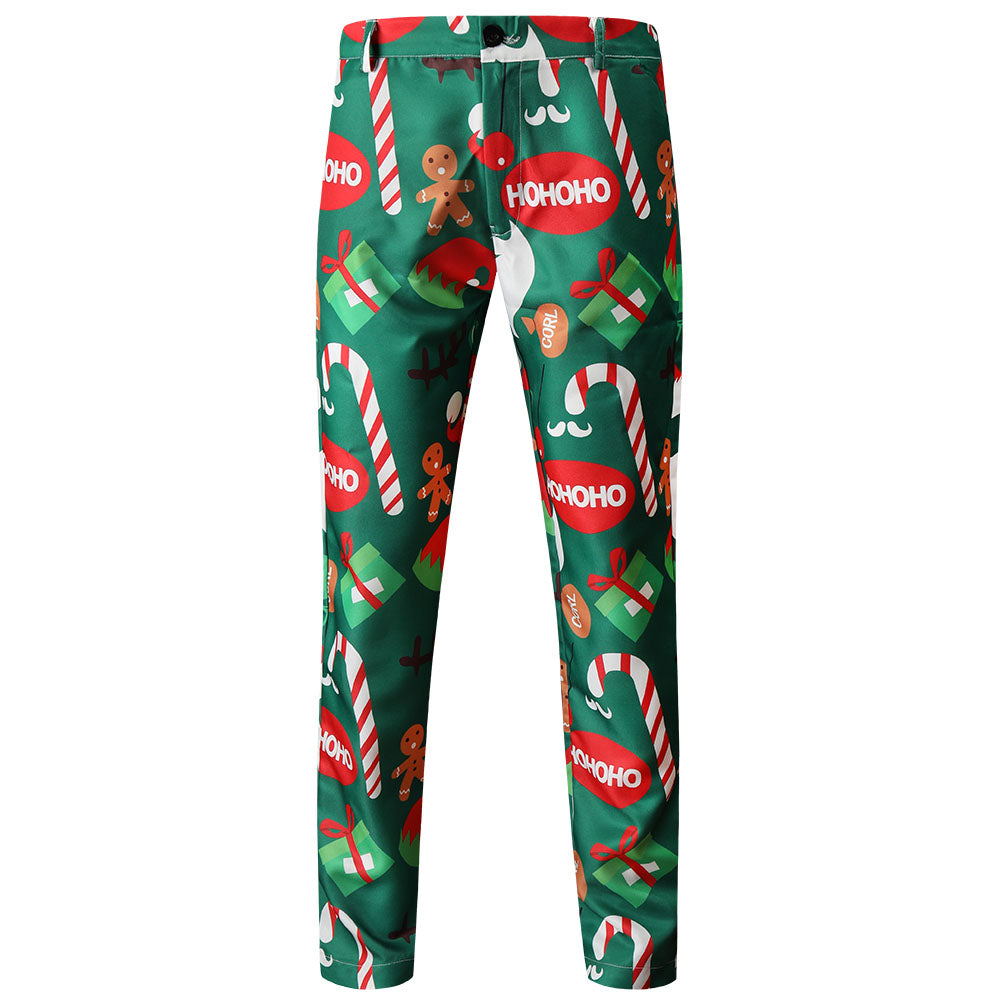 Men's Colorful Christmas Print Suit #2TZ50 - Suits | Multicolour / M