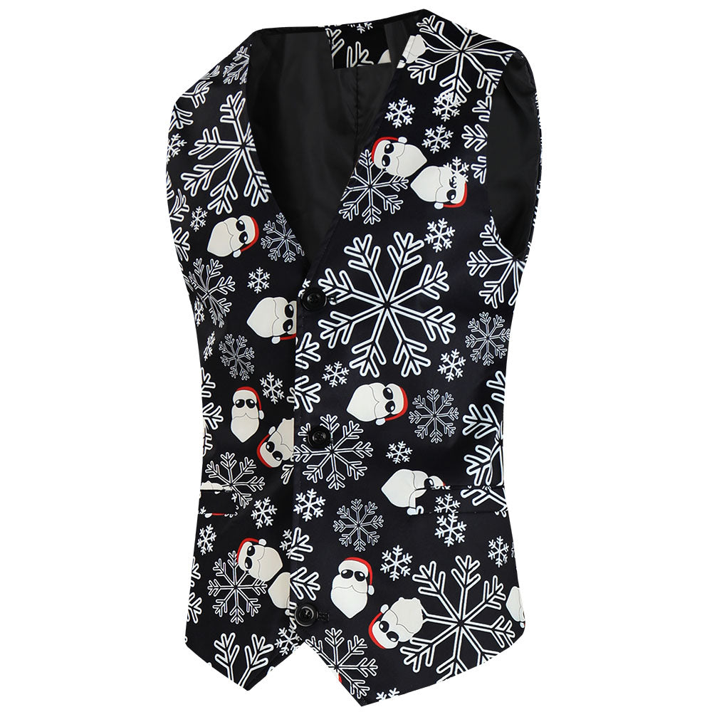 Men's Christmas Printed Vest Suit #2TZMK642 - Suits | Multicolour / M