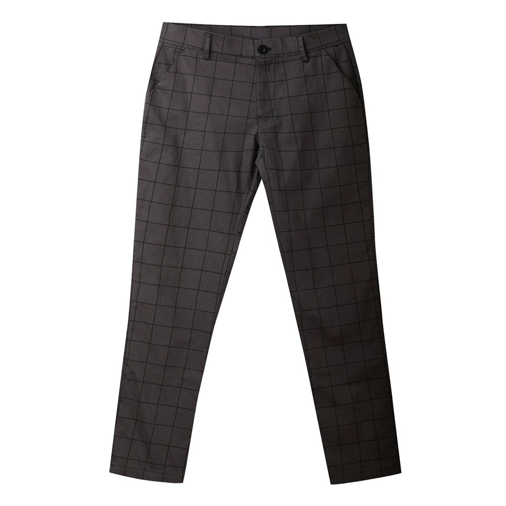 Men's Elegant Plaid Pants #XK6001 - Pants | Deep gray / S