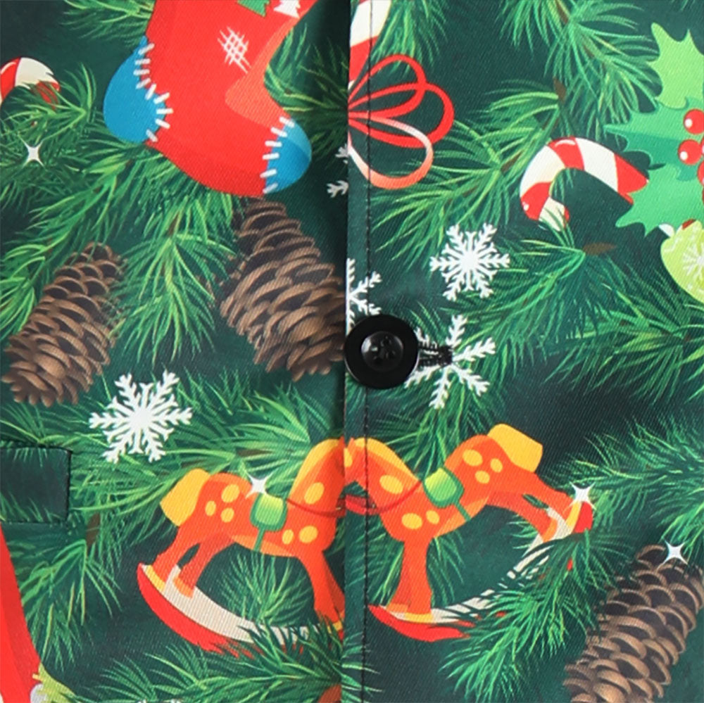 Men's Christmas Three Piece Suit #3TZMK629 - Suits | Multicolour / M