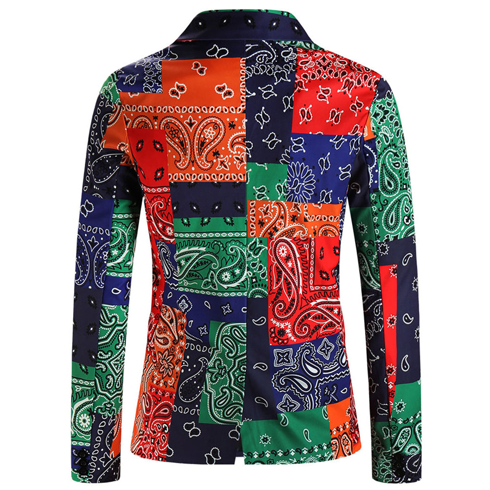 Men's Colorful Printed Blazer #X6104 - Blazers | Multicolour / M