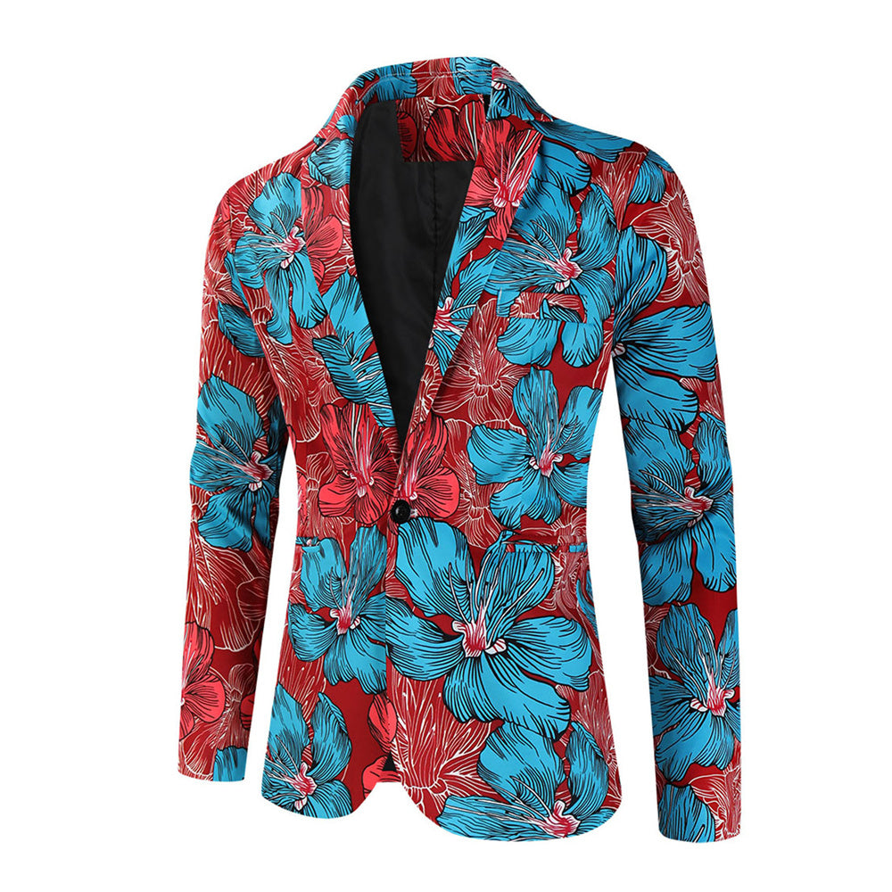 Men's Vintage Floral Blazer #X322 - Blazers | Multicolour / M