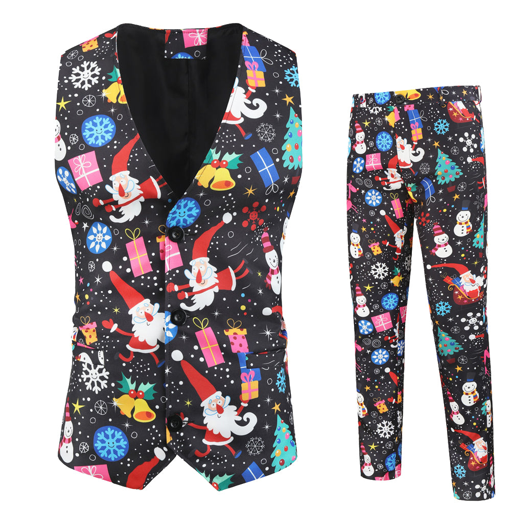Men's Christmas Party Vest Suit #2TZMK27 - Vests | Multicolour / M