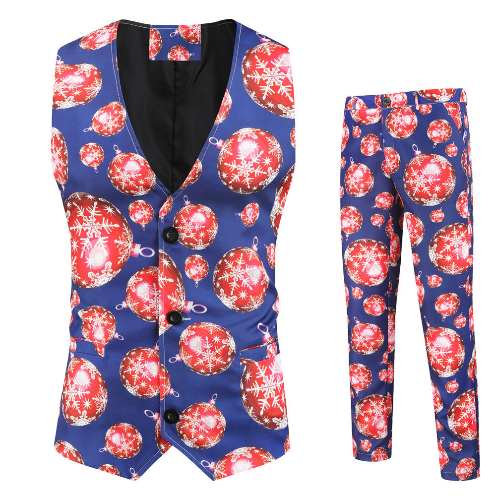 Men's Stylish Christmas Vest Suit #2TZMK29 - Vests | Multicolour / M