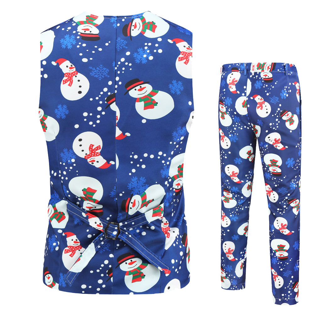 Men's Christmas Snowman Vest Suit #2TZMK23 - Vests | Multicolour / M