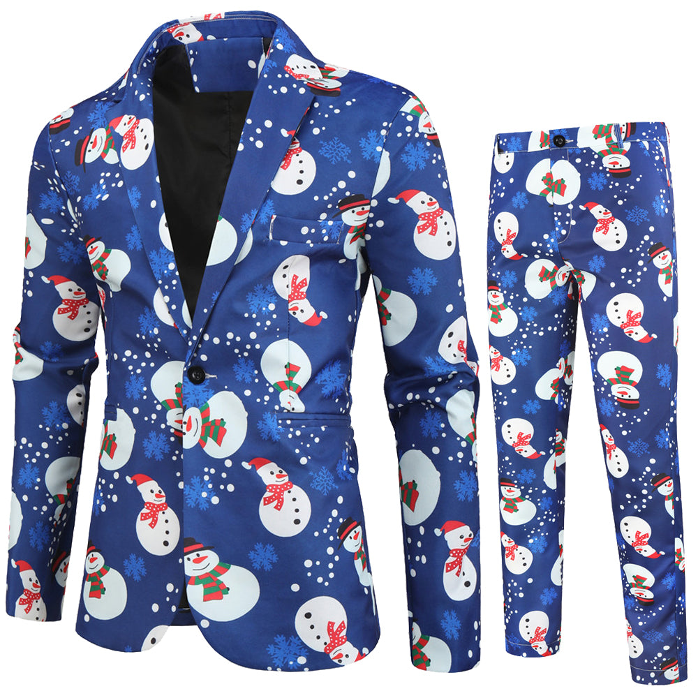 Men's Christmas Print Suit #2TZ23 - Suits | Multicolour / M