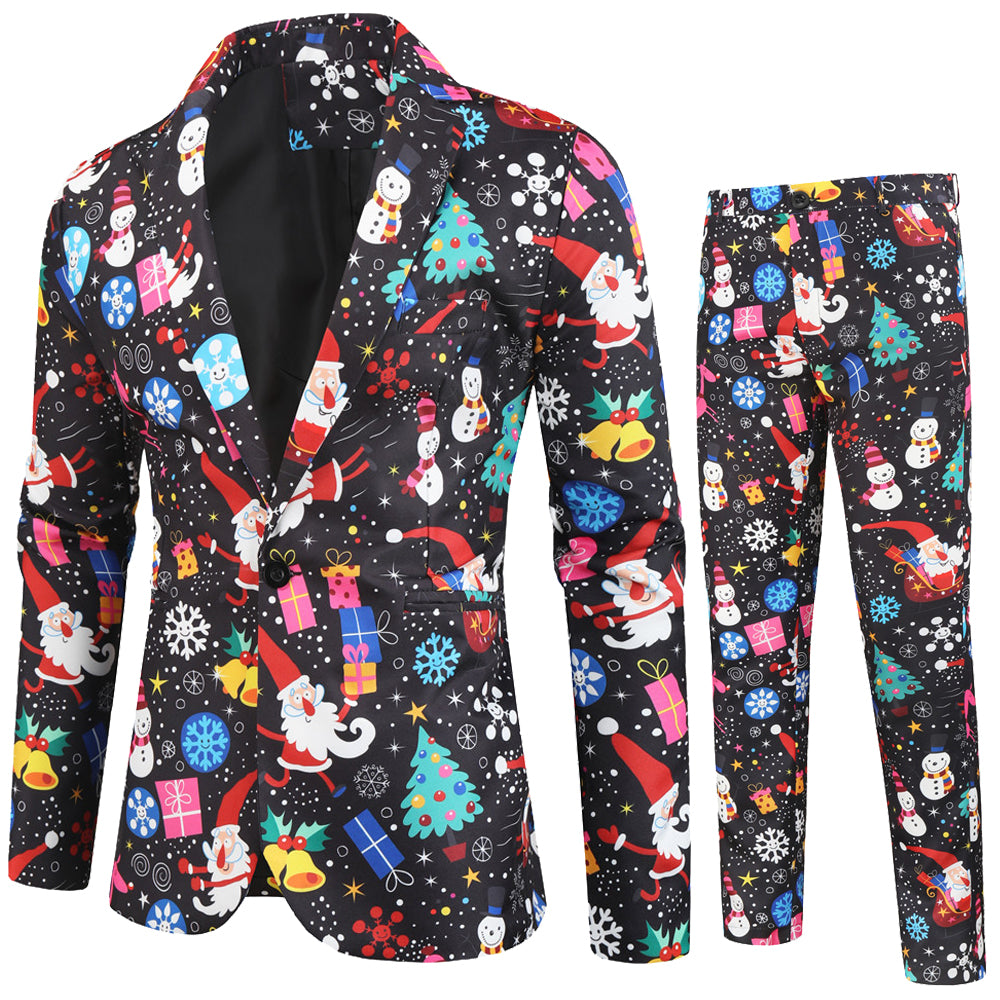 Men's Colorful Christmas Suit #2TZ27 - Suits | Multicolour / M