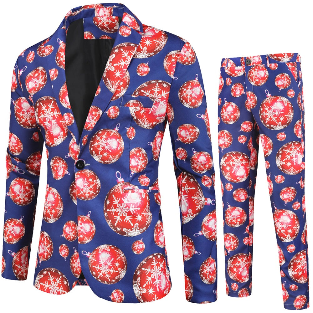 Men's Christmas Printed Suit #2TZ29 - Suits | Multicolour / M