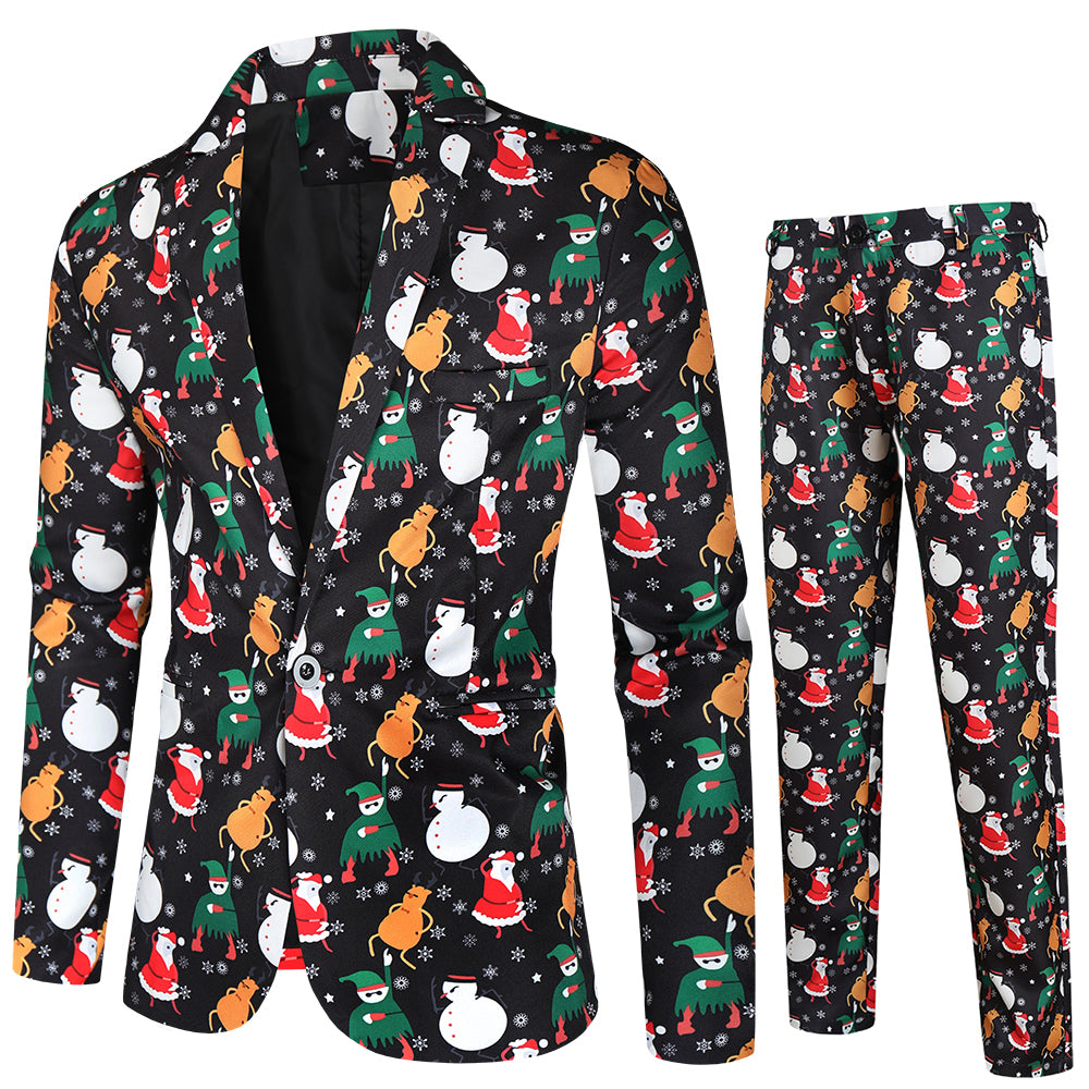 Men's Colorful Printed Suit #2TZ41 - Suits | Multicolour / M