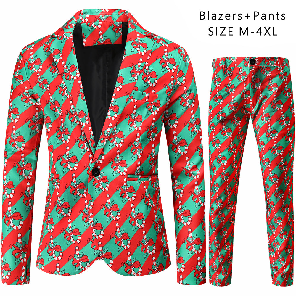 Men's Colorful Printed Suit #2TZ45 - Suits | Multicolour / M