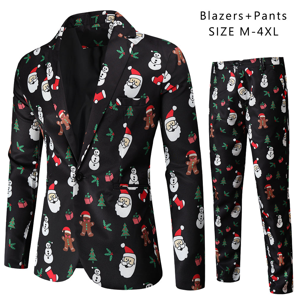 Men's Christmas Printed Suit #2TZ46 - Suits | Multicolour / M