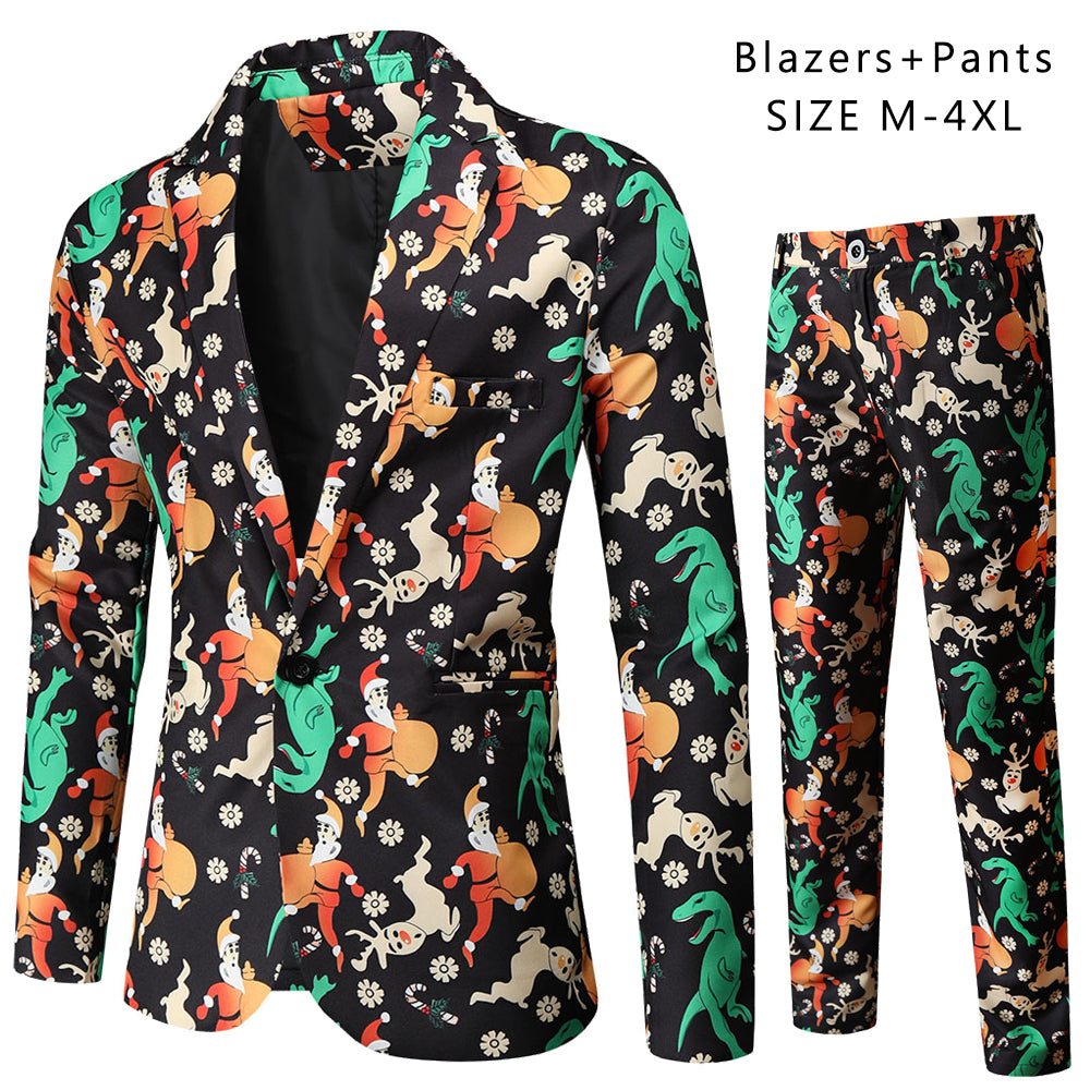 Men's Colorful Printed Suit #2TZ49 - Suits | Multicolour / M