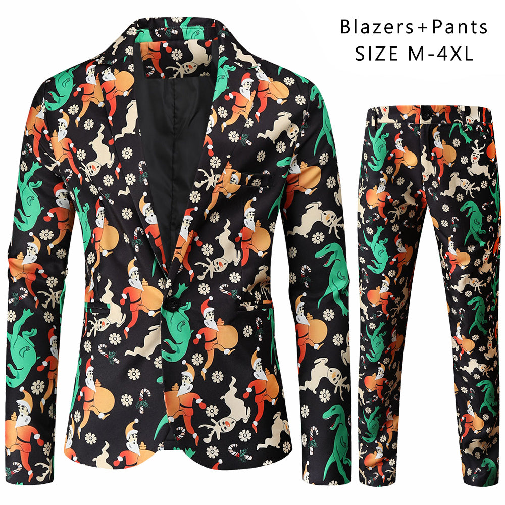 Men's Colorful Printed Suit #2TZ49 - Suits | Multicolour / M