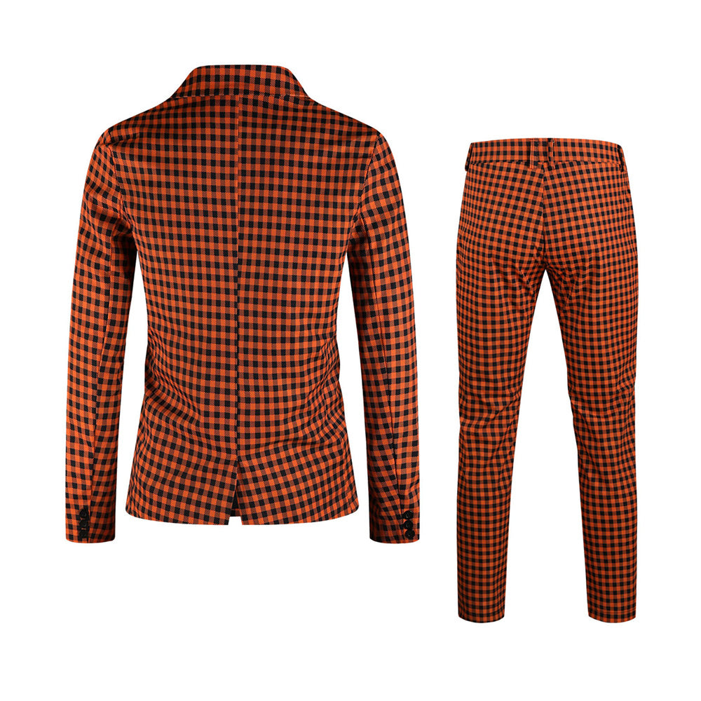 Men’s Plaid Suit #2TZ6032 - Suits | Royal Blue / M