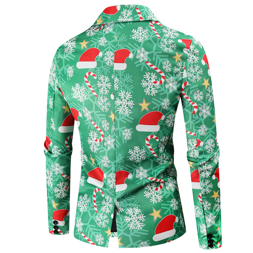 Men's Christmas Three Piece Suit #3TZMK53 - Suits | Multicolour / M
