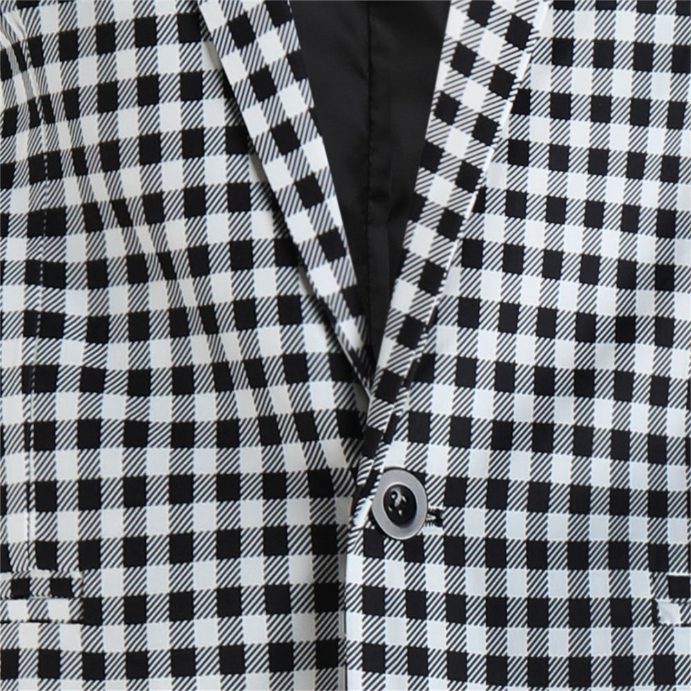 Men’s Plaid Suit #2TZ6032 - Suits | Royal Blue / M