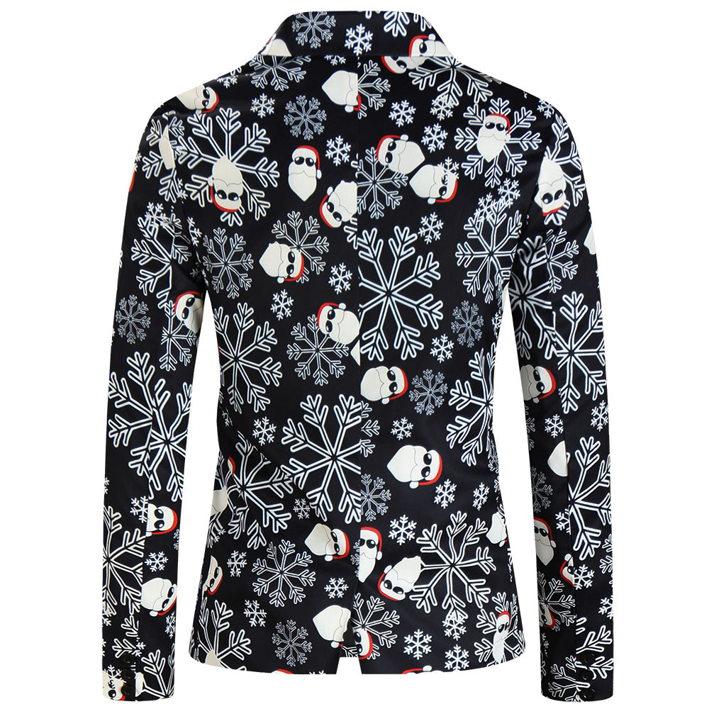 Men's Christmas Printed Suit #2TZ642 - Suits | Black / M