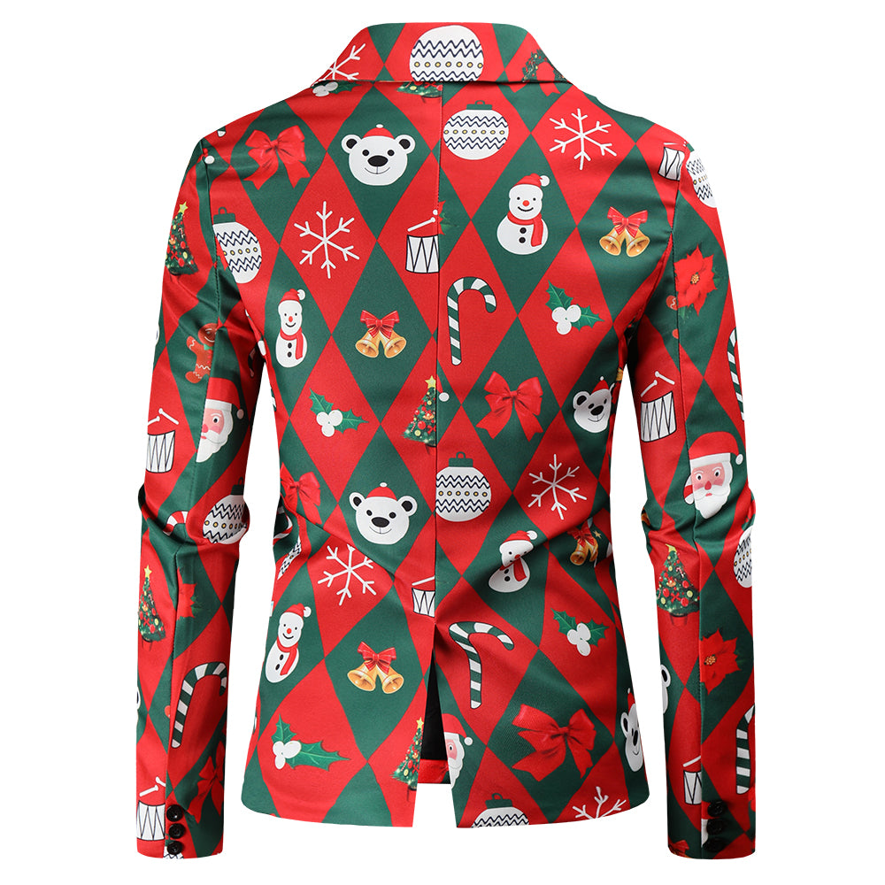 Men's Christmas Printed Suit #2TZ47 - Suits | Multicolour / M