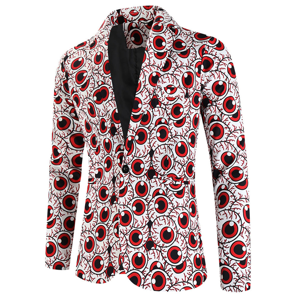 Men's Halloween Eyeball Blazer #X120 - Blazers | Multicolour / M
