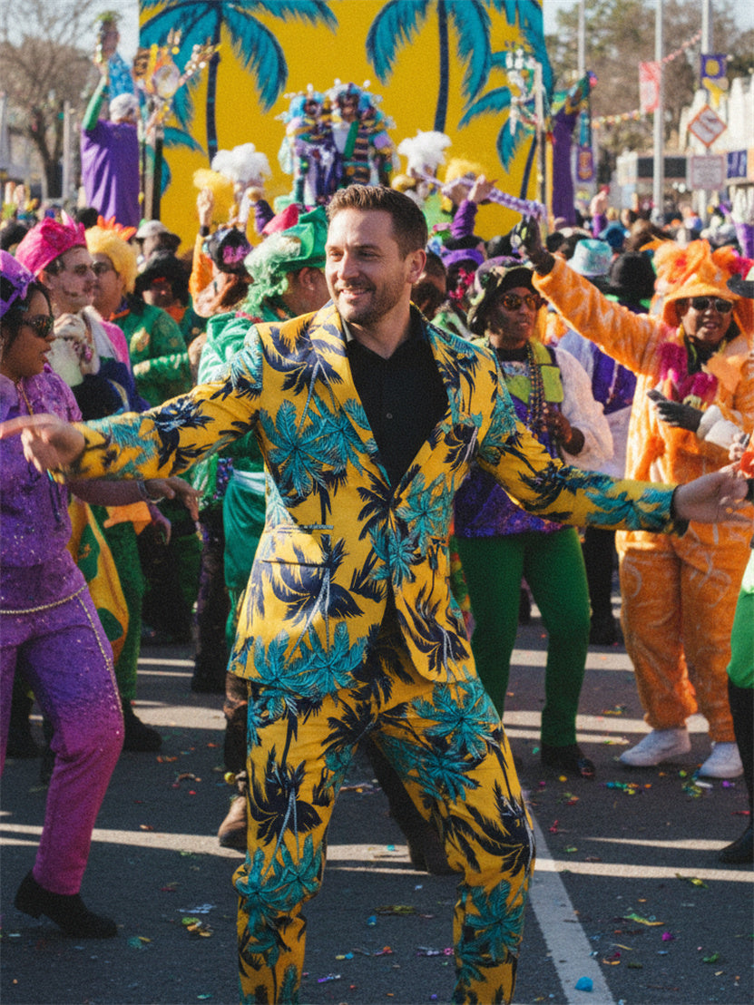 Golden Palm Suit Set